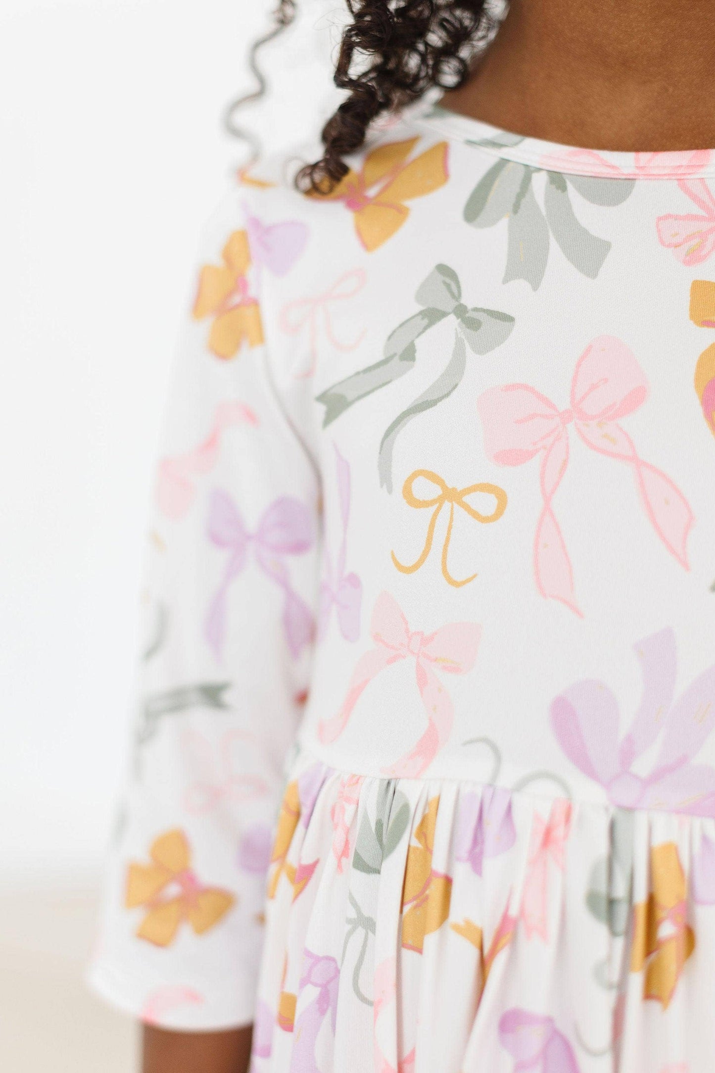 Boho Bows 3/4 Sleeve Pocket Twirl Dress: 4T