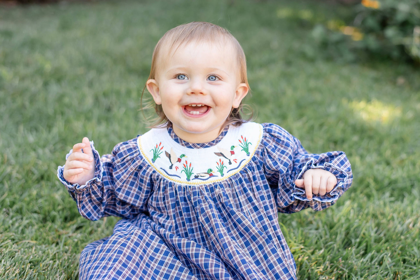 Daphanie Smocked Bishop Dress