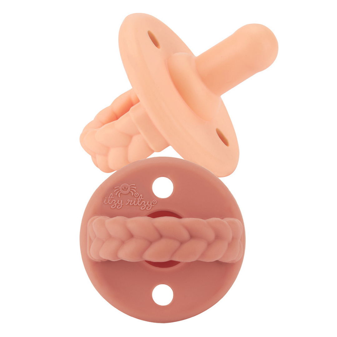 *NEW SIZE* Sweetie Soother™ Pacifier Sets (2-pack): 6-18 M Pink Bows