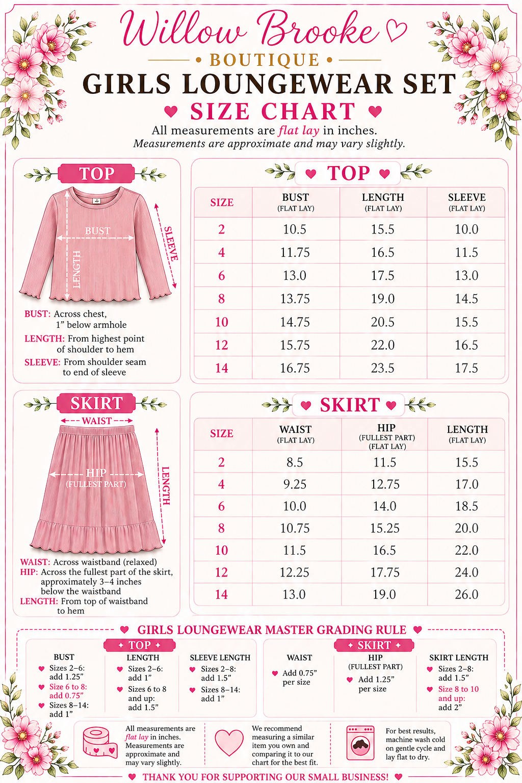 Rosie Ribbon Girls Loungewear Set