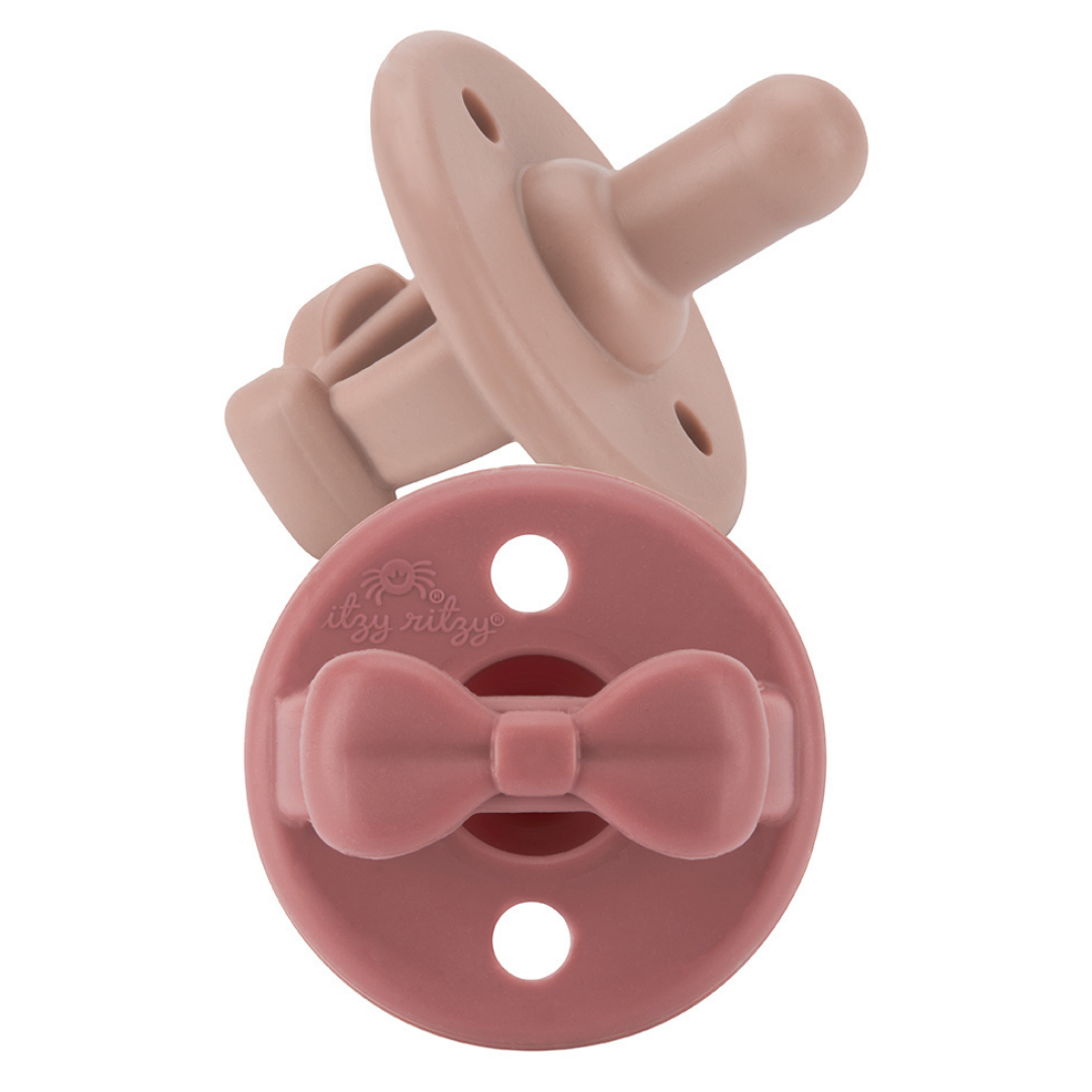 *NEW SIZE* Sweetie Soother™ Pacifier Sets (2-pack): 6-18 M Pink Bows