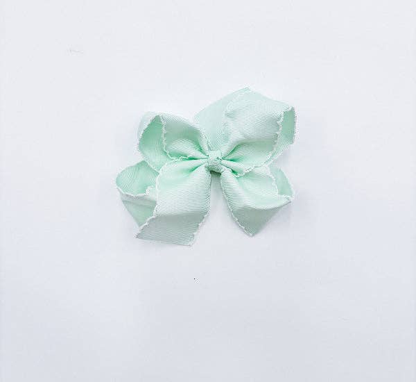 Bows - Large: White w/ White trim