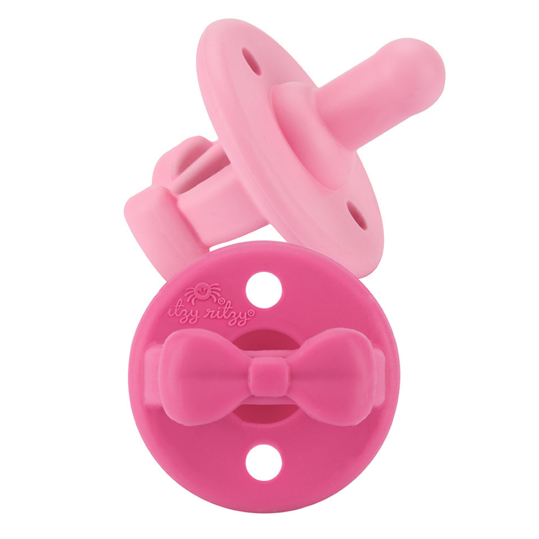 *NEW SIZE* Sweetie Soother™ Pacifier Sets (2-pack): 6-18 M Pink Bows