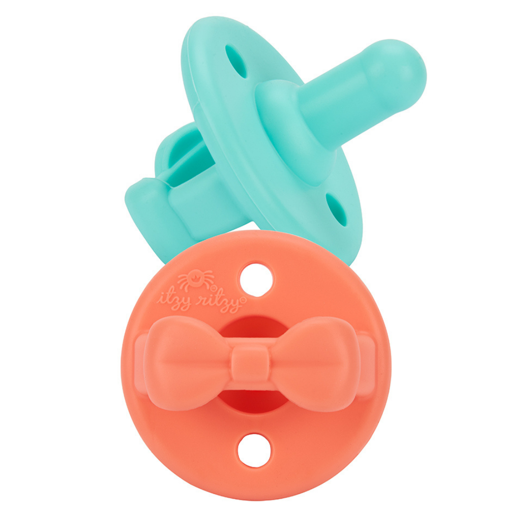 *NEW SIZE* Sweetie Soother™ Pacifier Sets (2-pack): 6-18 M Pink Bows