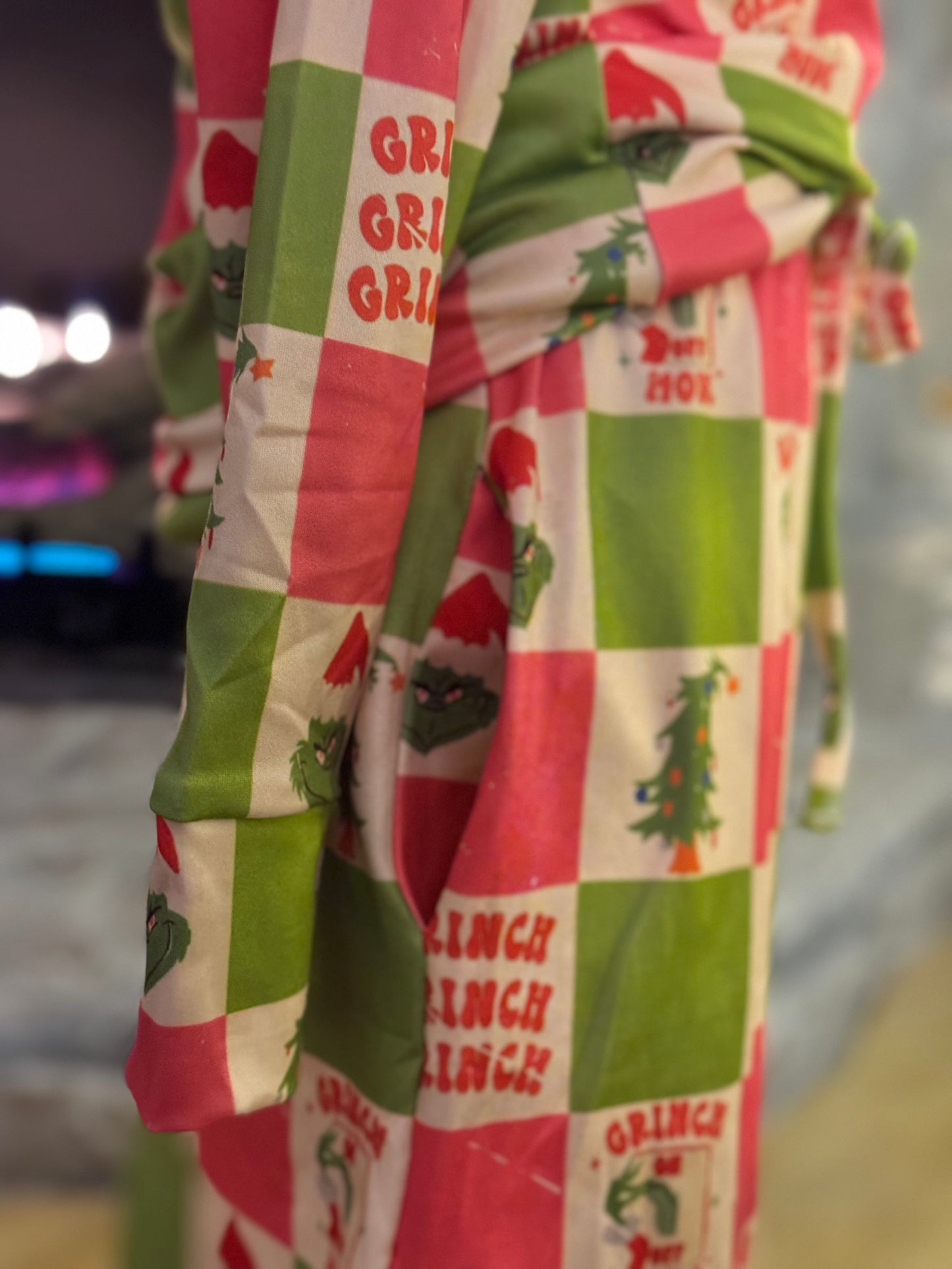 Girls Retro Grinch Loungewear Skirt