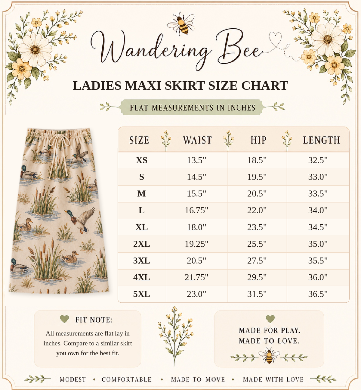 Ladies Mallard Meadow Skirt | Preorder