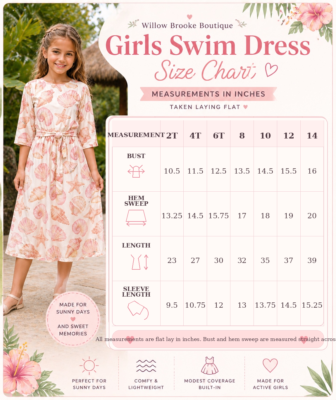 GIRLS Pearl Tide Swim Dress PREORDER
