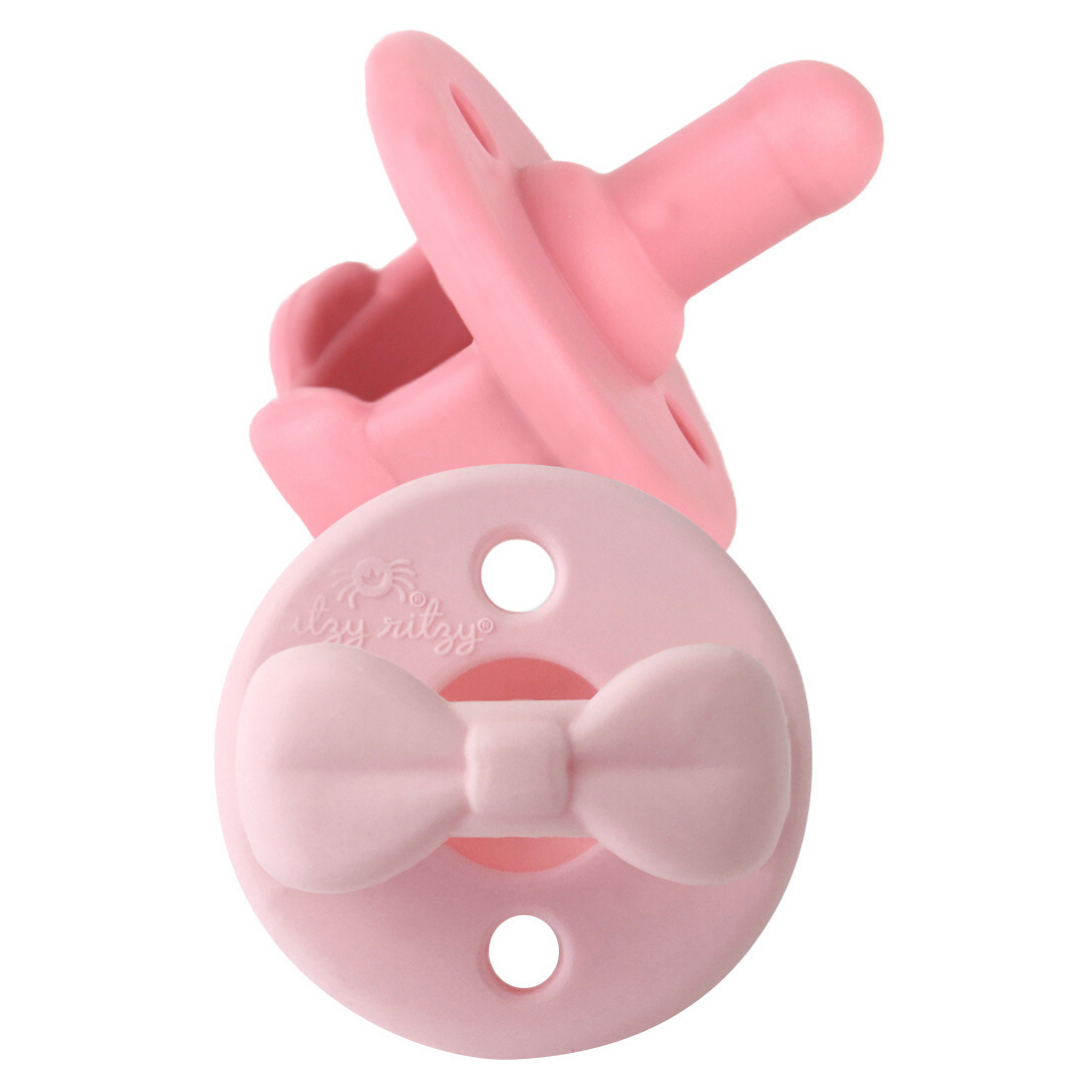 *NEW SIZE* Sweetie Soother™ Pacifier Sets (2-pack): 6-18 M Pink Bows