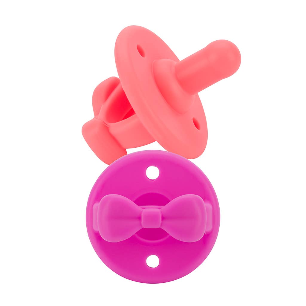 *NEW SIZE* Sweetie Soother™ Pacifier Sets (2-pack): 6-18 M Pink Bows