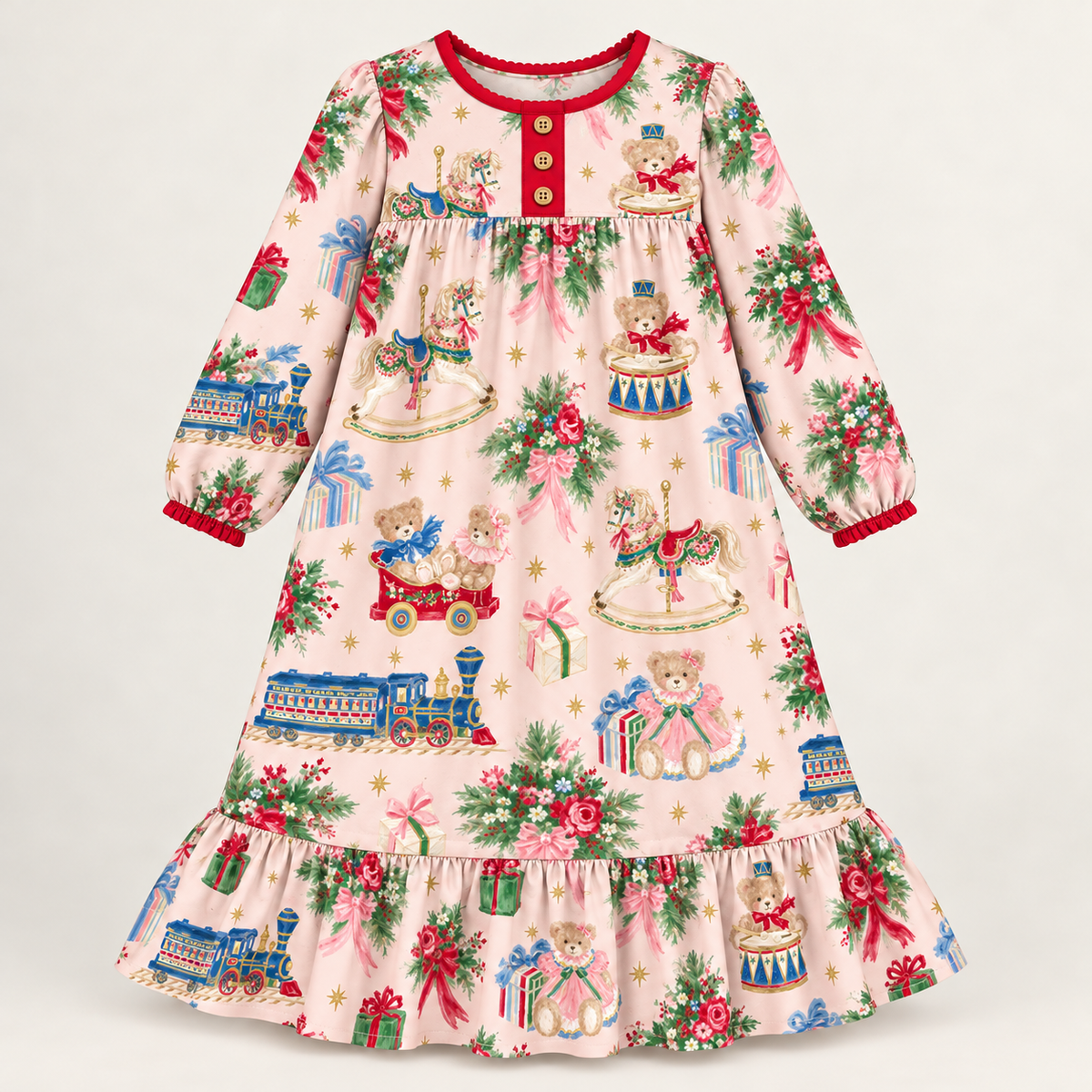 Girls Christmas Toybox Gown