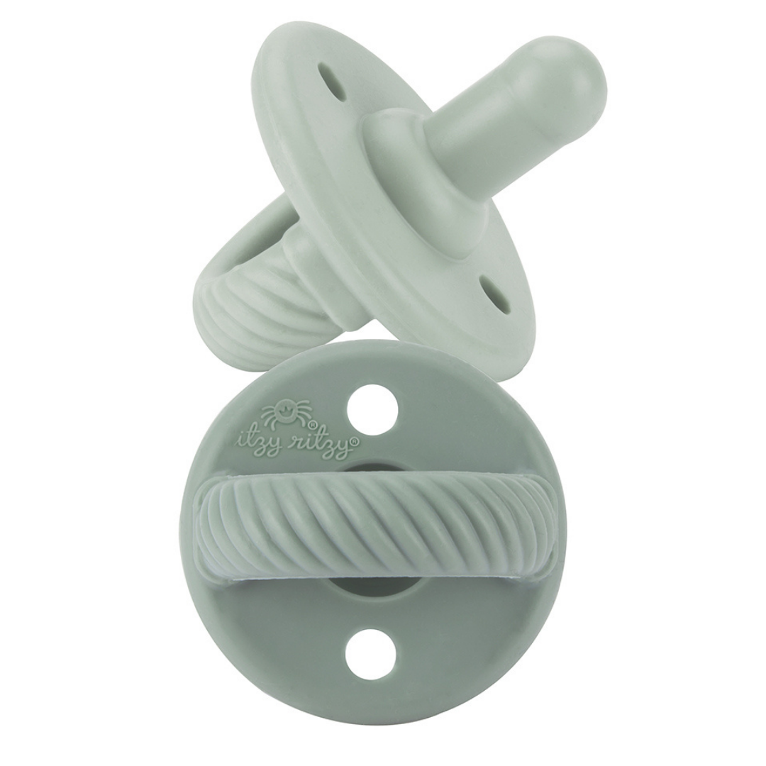 *NEW SIZE* Sweetie Soother™ Pacifier Sets (2-pack): 6-18M Toast + Buttercream