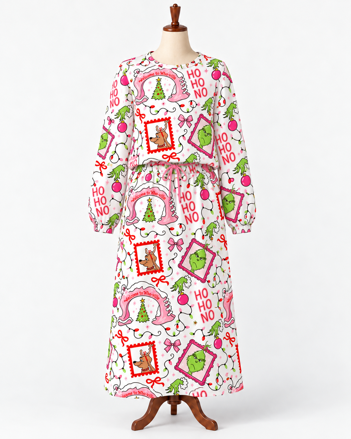 Girls Ho Ho No! Grinch Loungewear Set- PREORDER