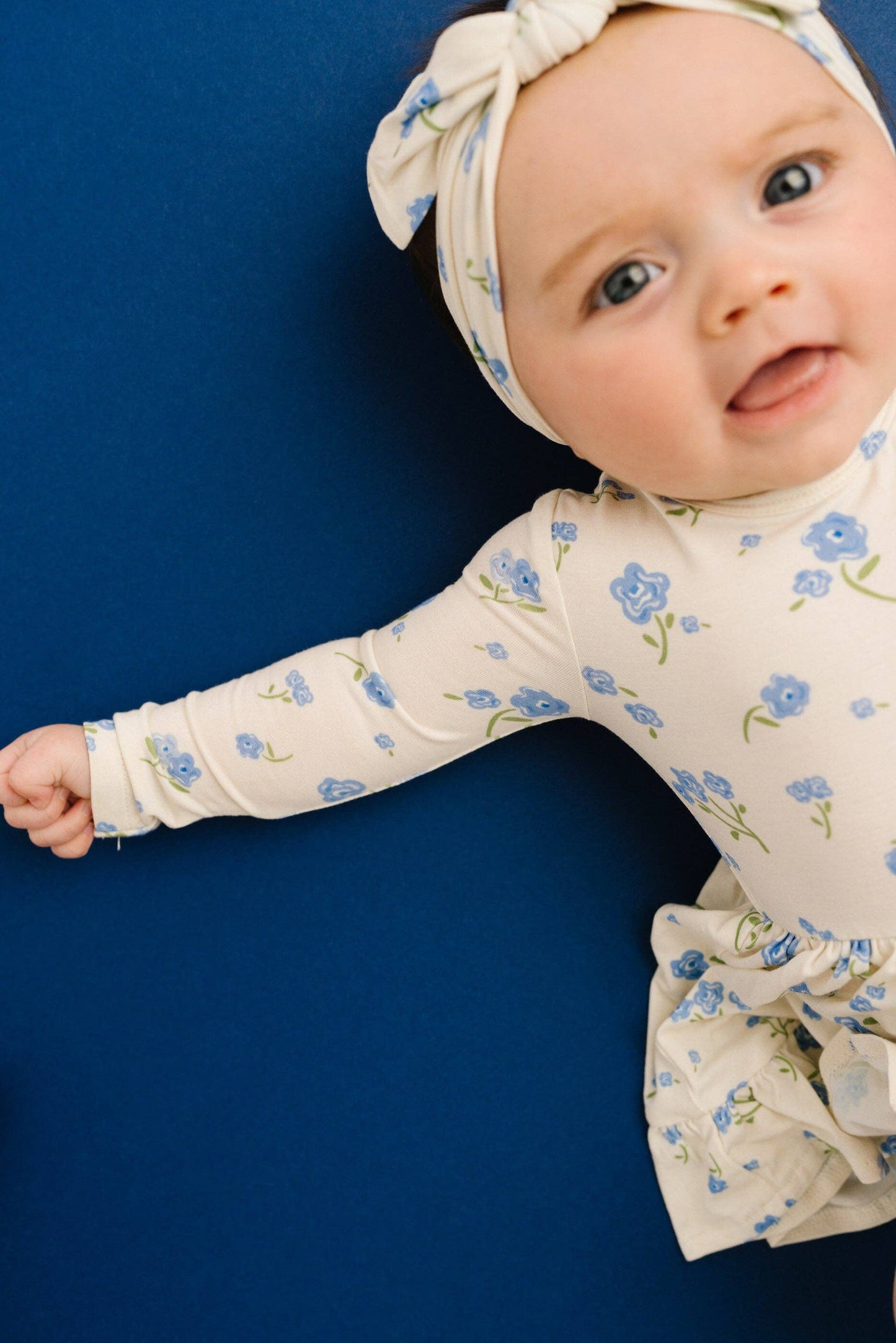 Blue Blooms Bodysuit Bamboo Dress: 2T