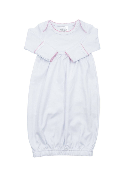 Gowns - Picot Trim: Newborn / Light Pink