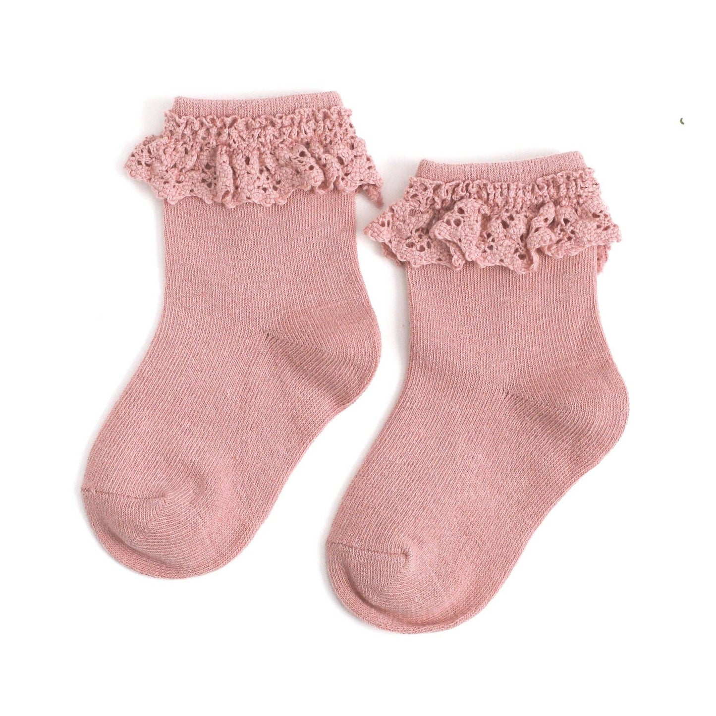 Blush Pink Lace Midi Sock: 6-18 MONTHS
