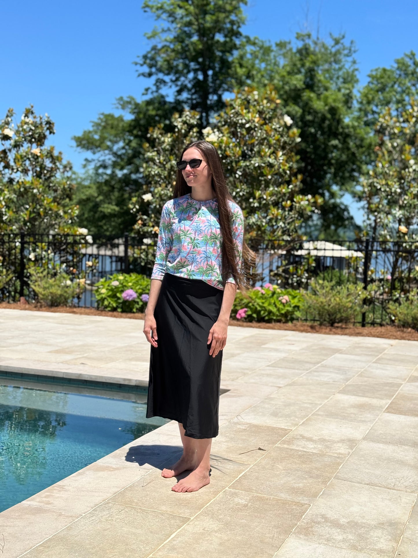 Ladies Black Swim/Athletic Skirt