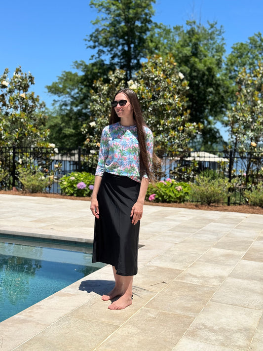 Ladies Black Swim/Athletic Skirt