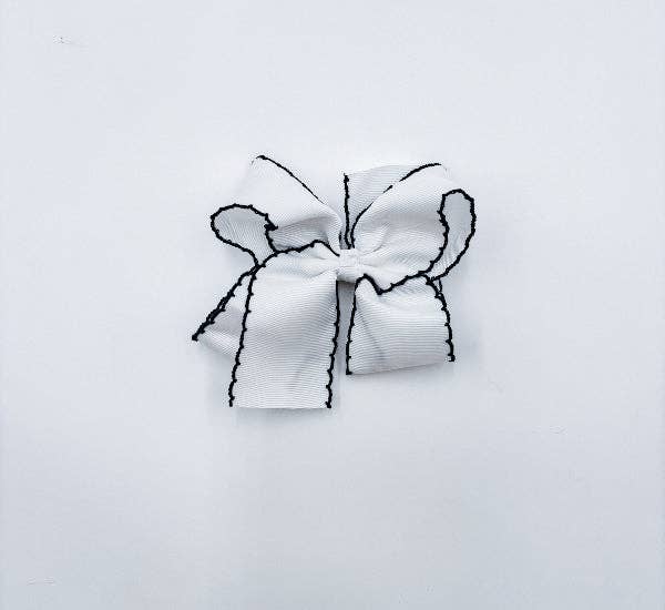 Bows - Large: White w/ White trim