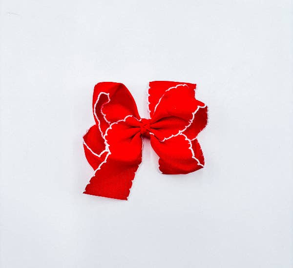 Bows - Large: White w/ White trim