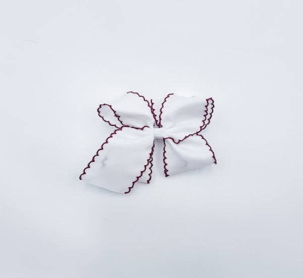 Bows - Large: White w/ White trim