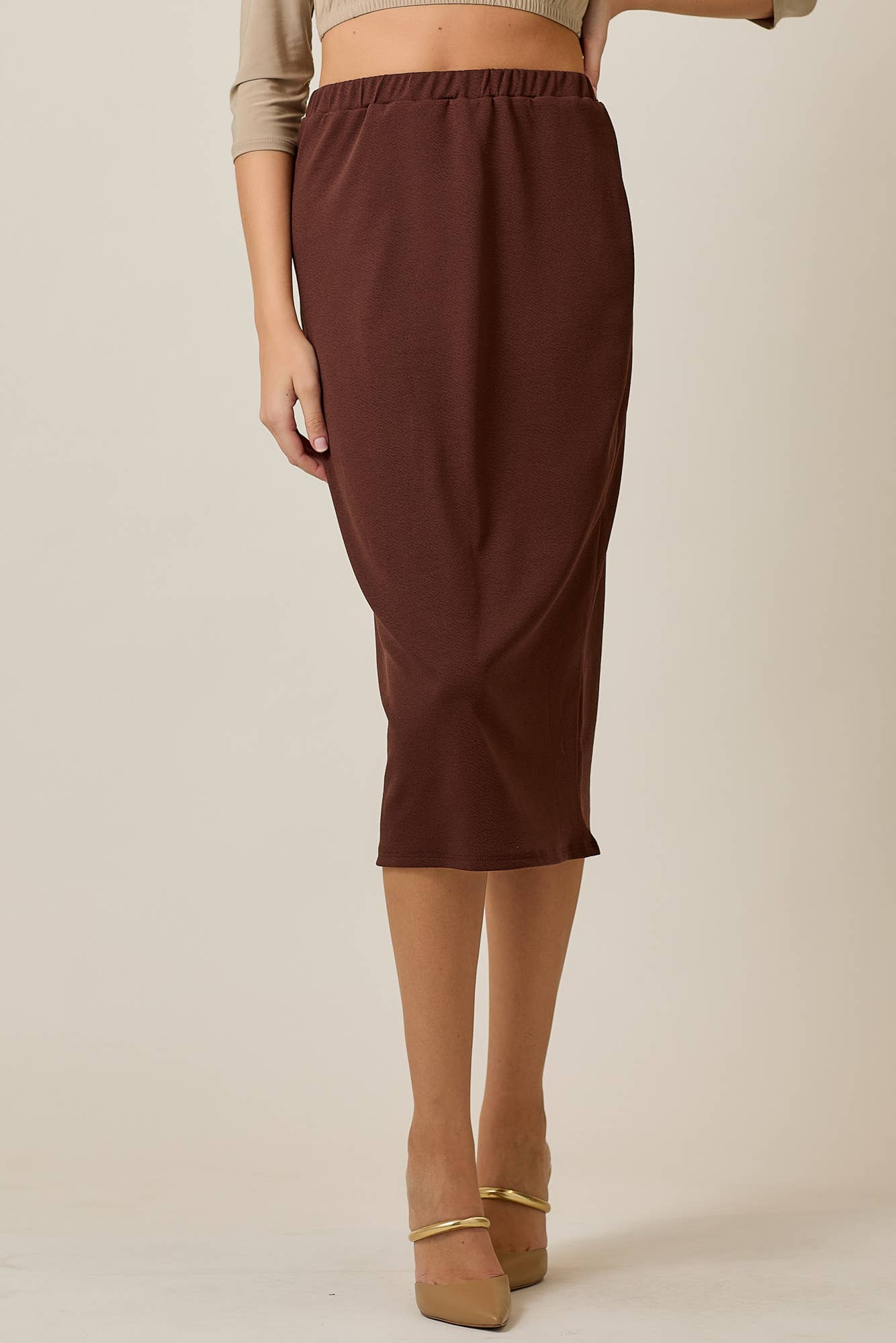 Choco Midi Pencil Skirt