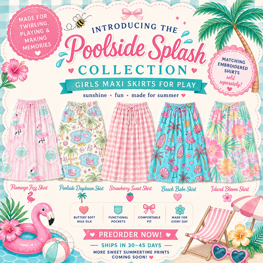 Poolside Splash Girls Play Skirts