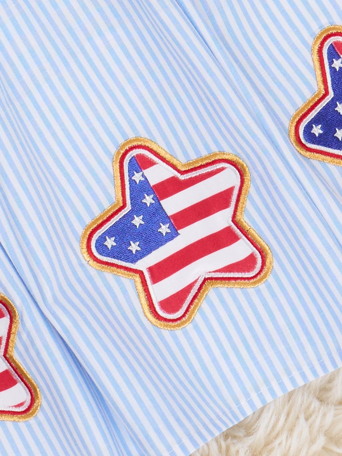 Freedom Stars Smocked Dress: XXXS(6/12mos)