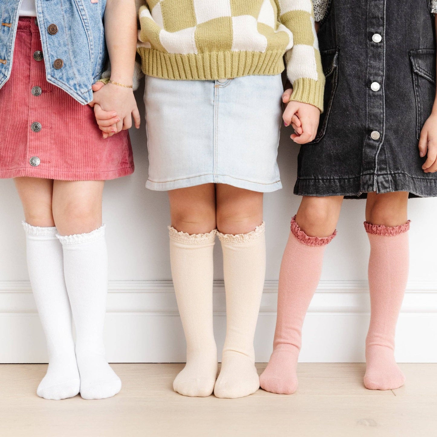 Girlhood Lace Top Knee High Sock 3-Pack: 1.5-3 YEARS
