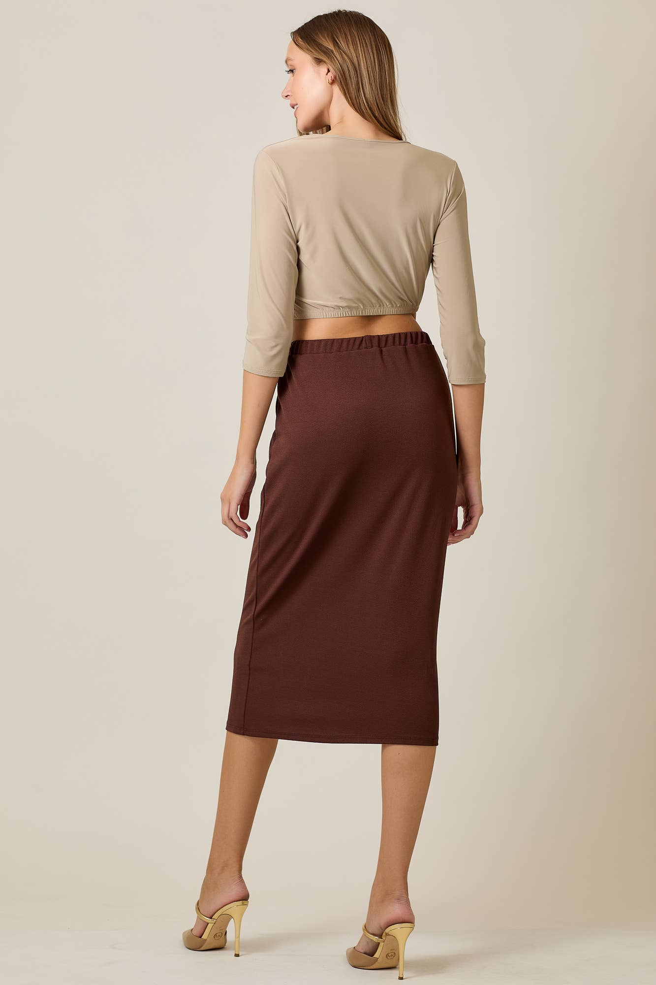 Choco Midi Pencil Skirt