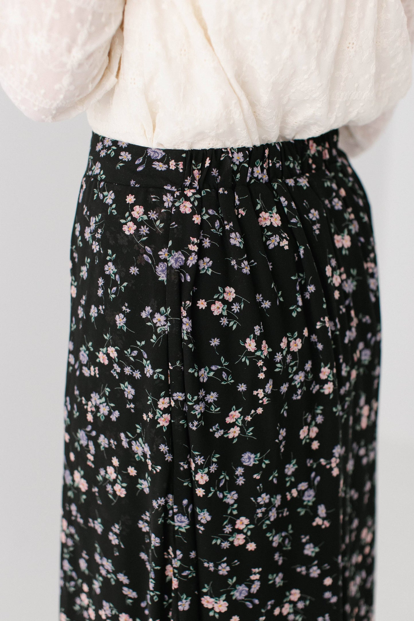 Meadow Lane Floral Maxi Skirt- Plus Size