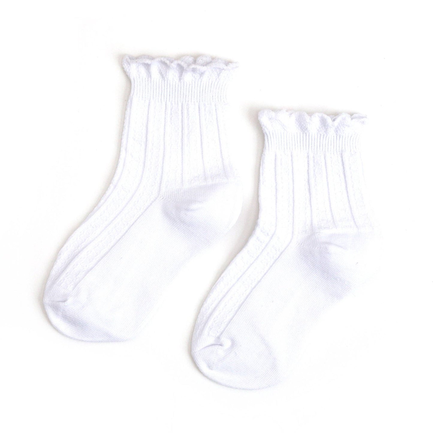 White Frill Midi Socks: 4-6 YEARS