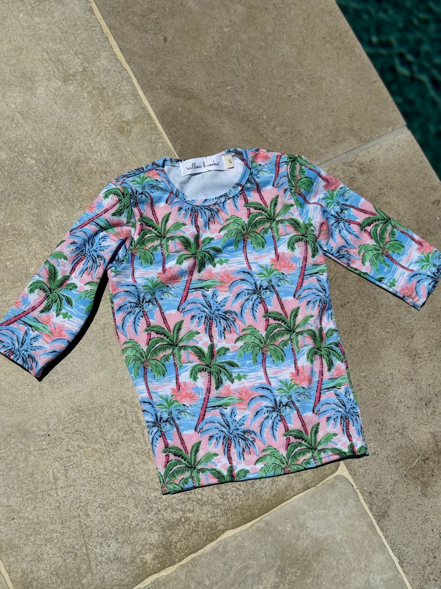 Girls Tropical Swim/Athletic Shirt