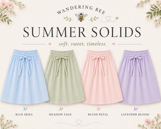 Summer Solids Girls Play Skirt