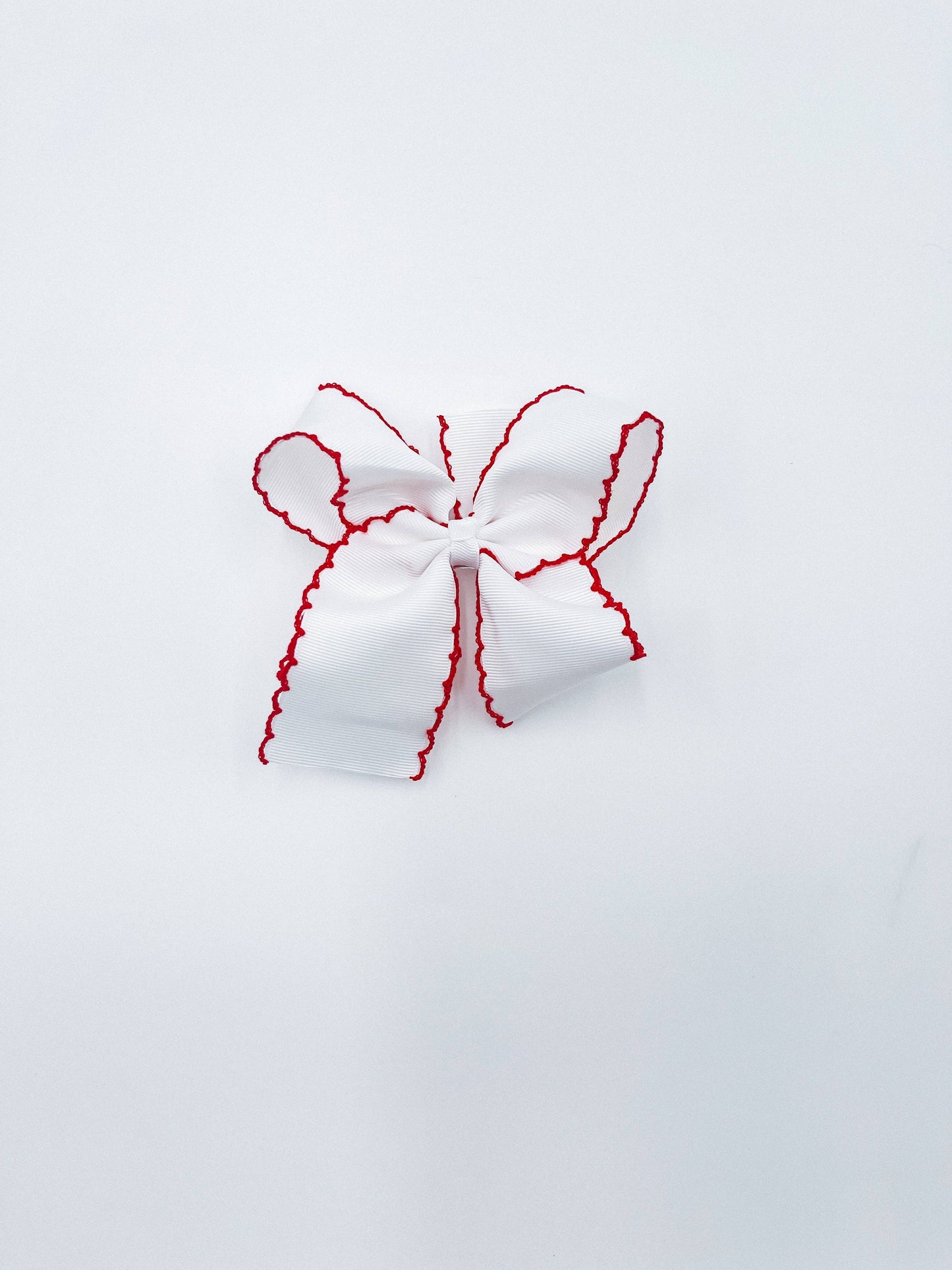 Bows - Large: White w/ White trim