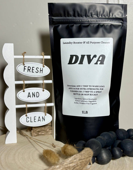 Diva Laundry Powder & All Purpose Cleaner: 1 Ib