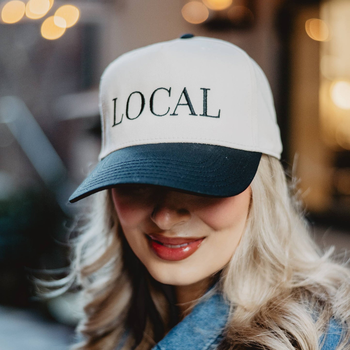 LOCAL Two-Toned Vintage Hat: Black and Tan