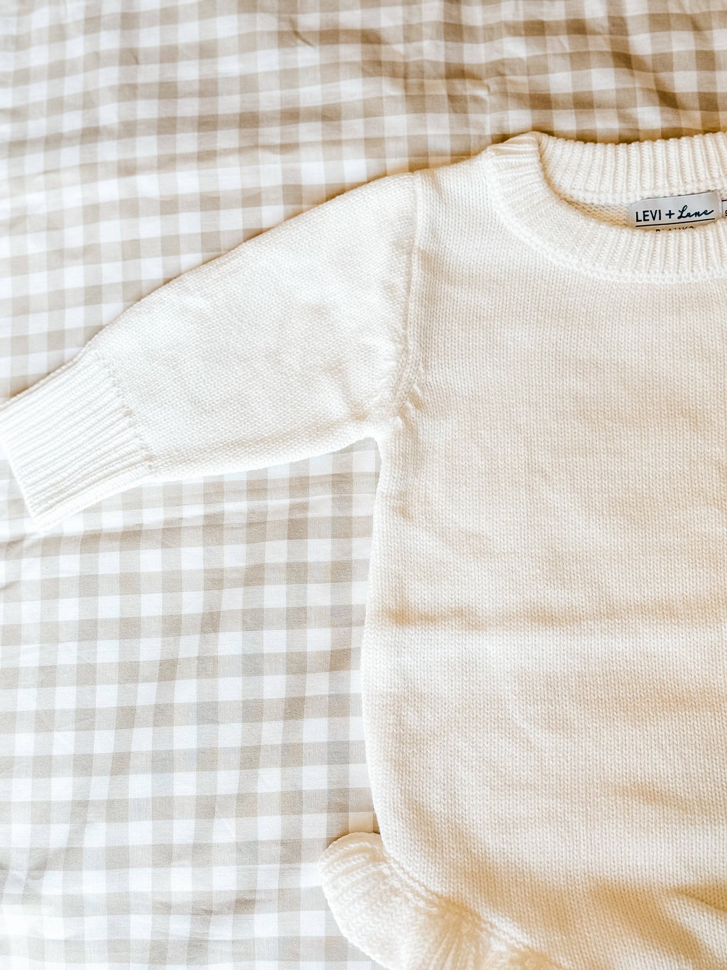 Long Sleeve Knit Ruffle Romper - NEW TRUE TO SIZE FIT: Light Pink / NB