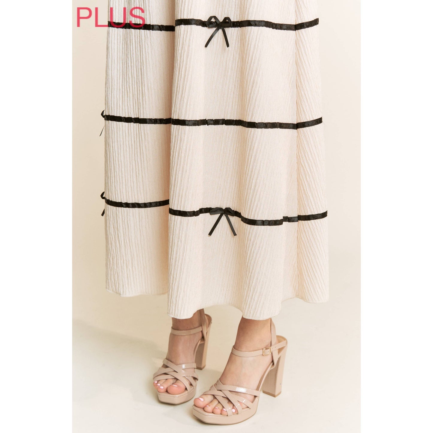 Chantilly Bow-Tier Maxi Skirt