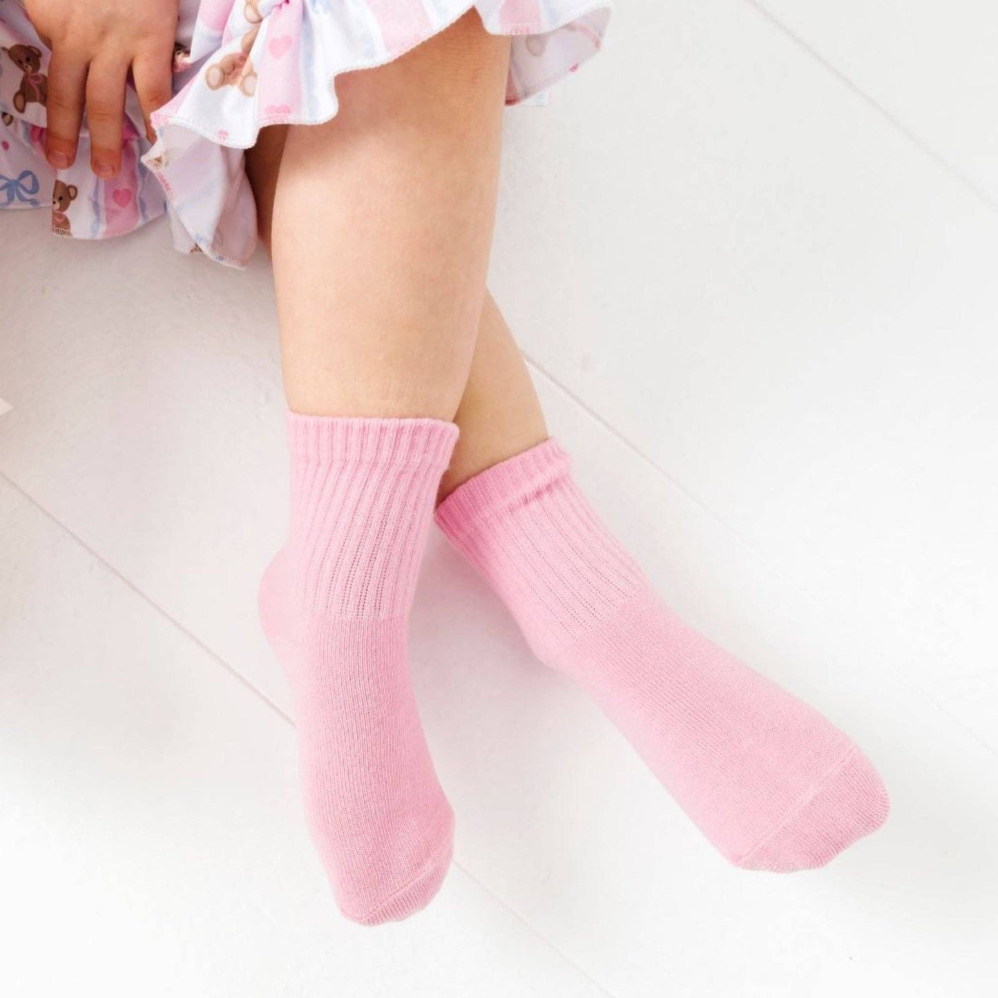 Teddy Bow Crew Socks 3-Pack