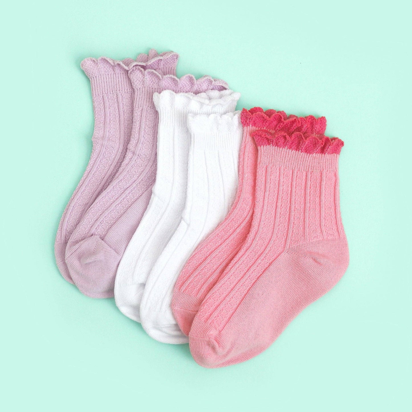 White Frill Midi Socks: 4-6 YEARS