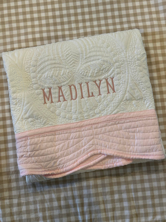 Baby Quilt: Light Pink
