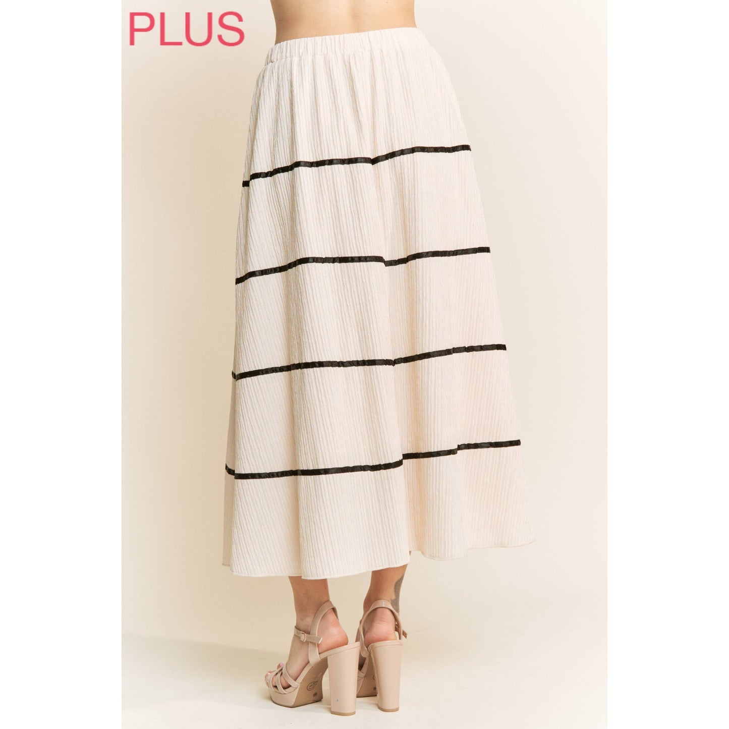Chantilly Bow-Tier Maxi Skirt