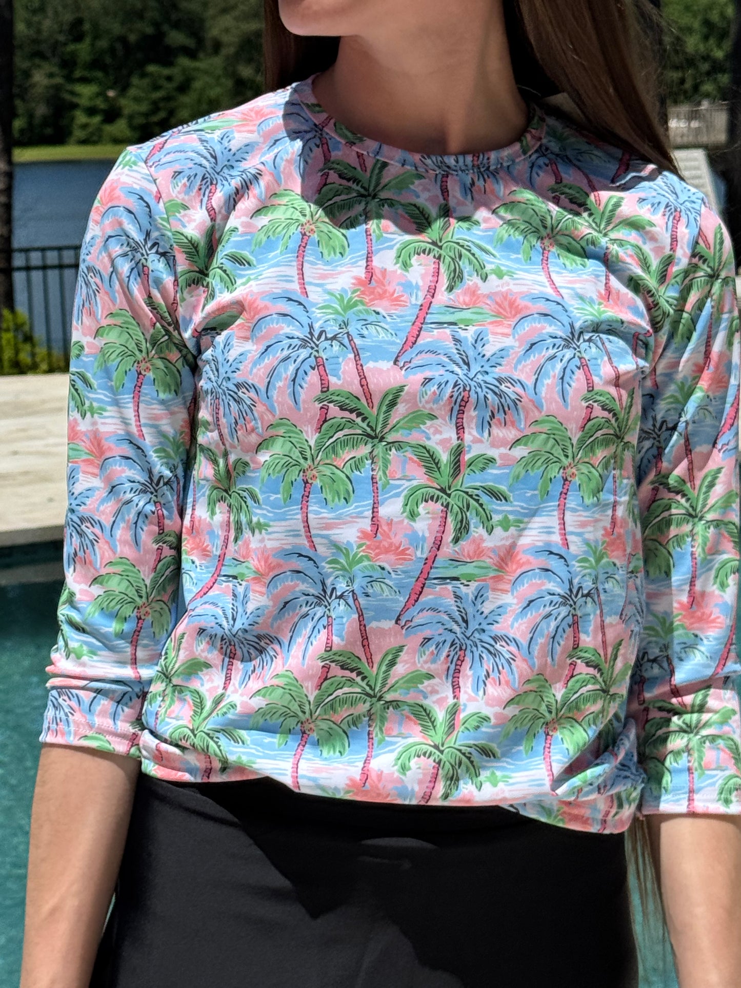 Ladies Tropical Swim Shirt