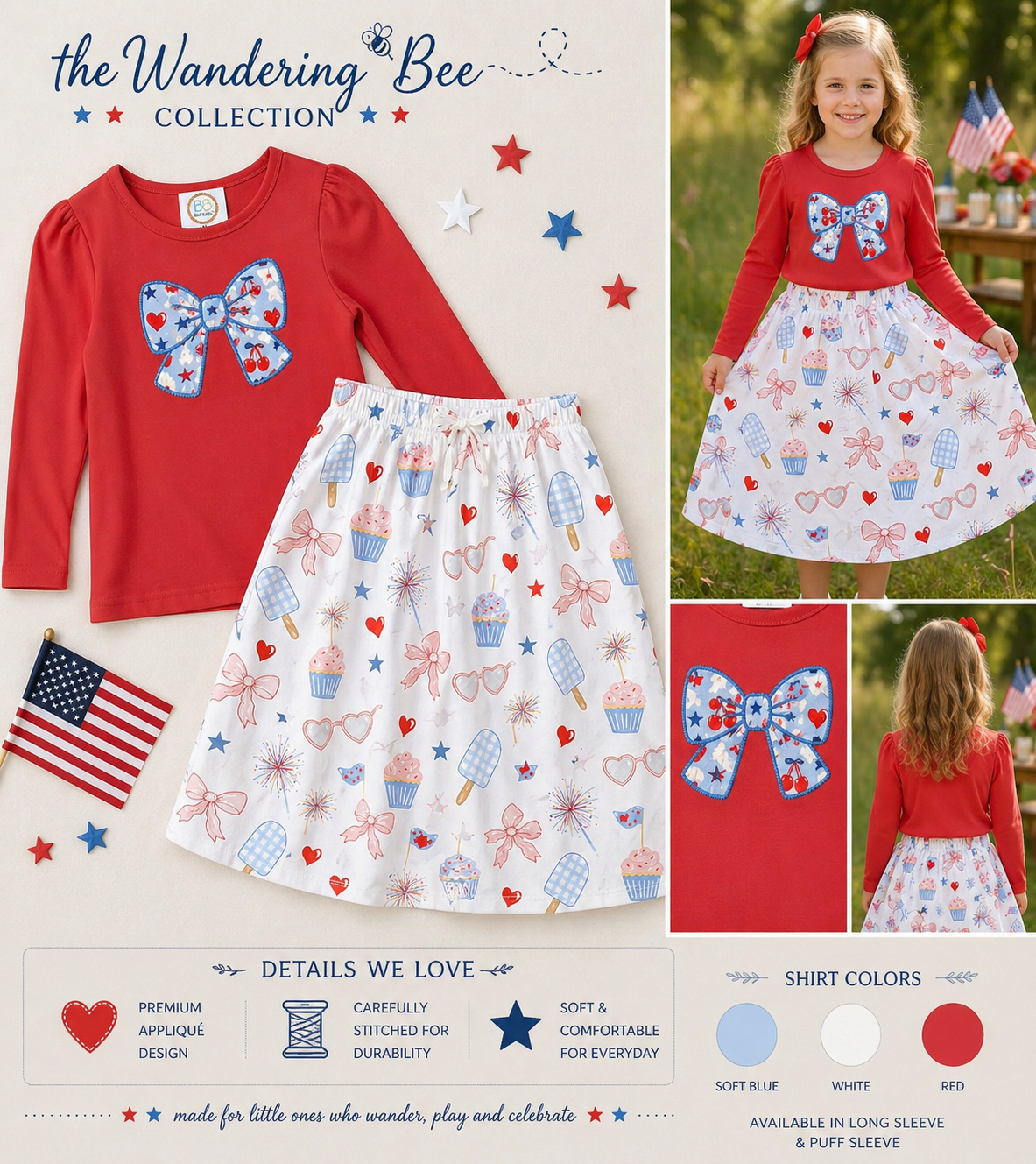 Americana Girls Play Skirts PREORDER
