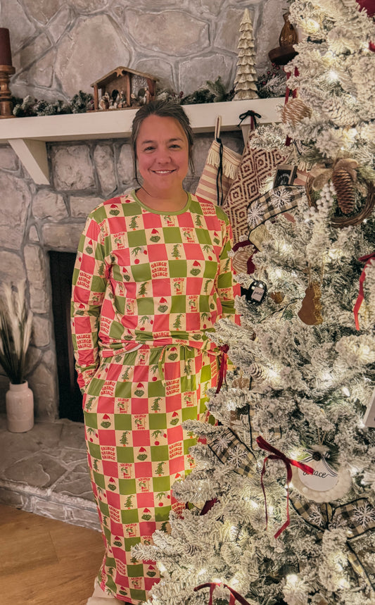 Retro Grinch Loungewear Skirt