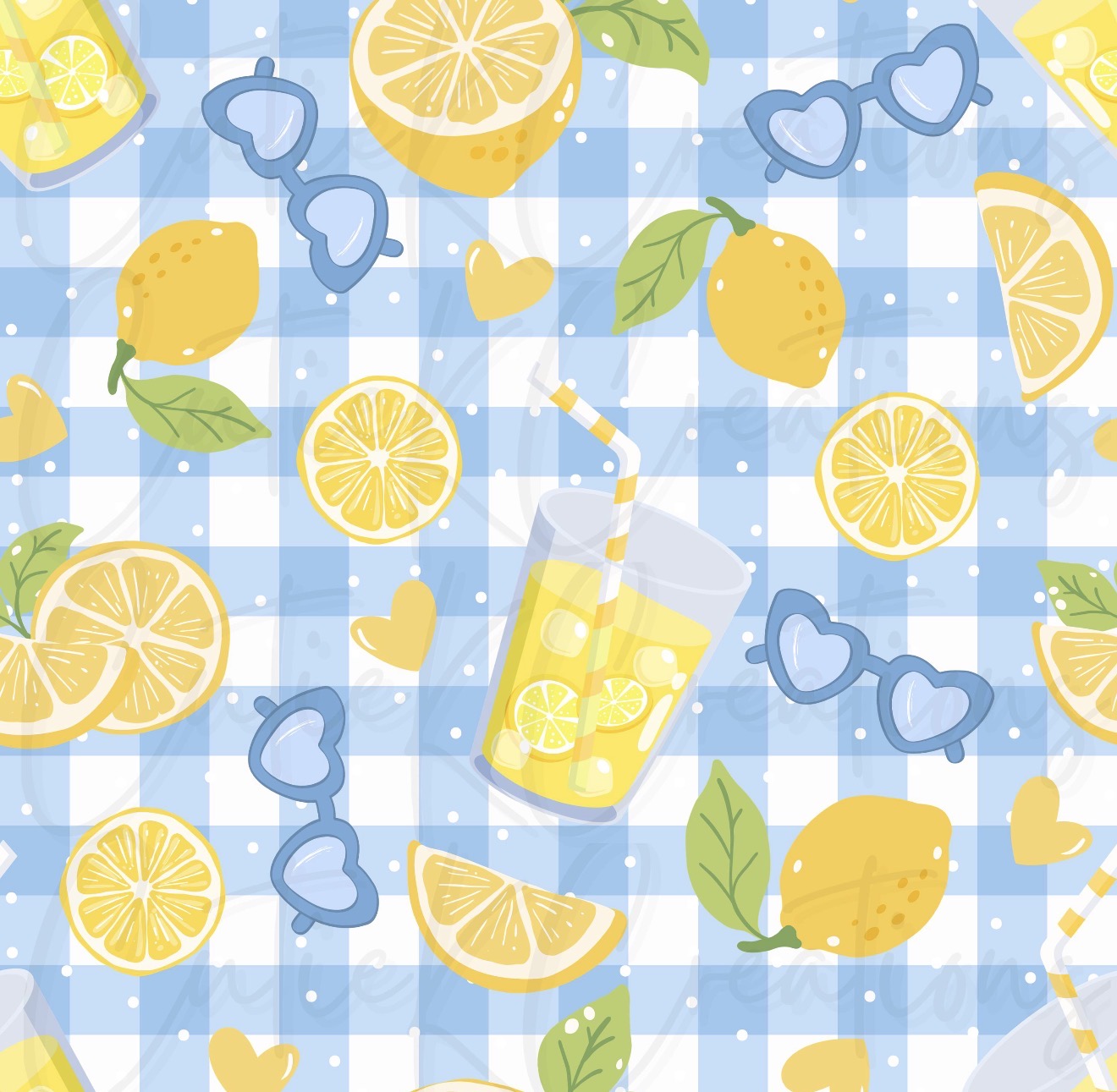 🍋 Lemon Picnic Appliqué Shirt