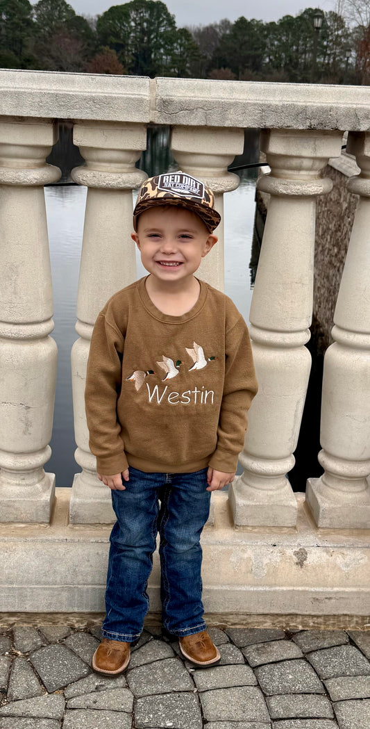 🦆Mallard Duck Embroidered Sweatshirt