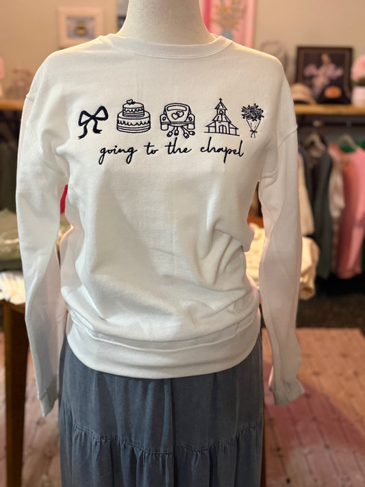 “Going to the Chapel” Embroidered Sweatshirt