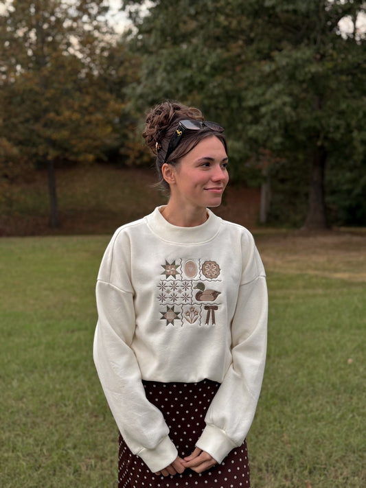 The Cottage Keepsake Embroidered Sweatshirt