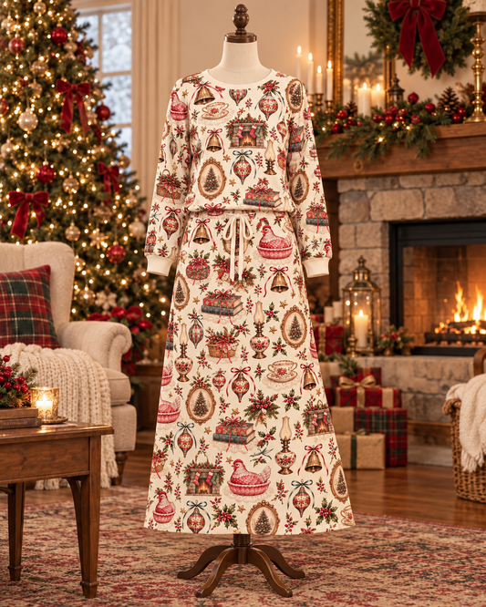 Vintage Yuletide Hearth Loungewear Set🌲PREORDER